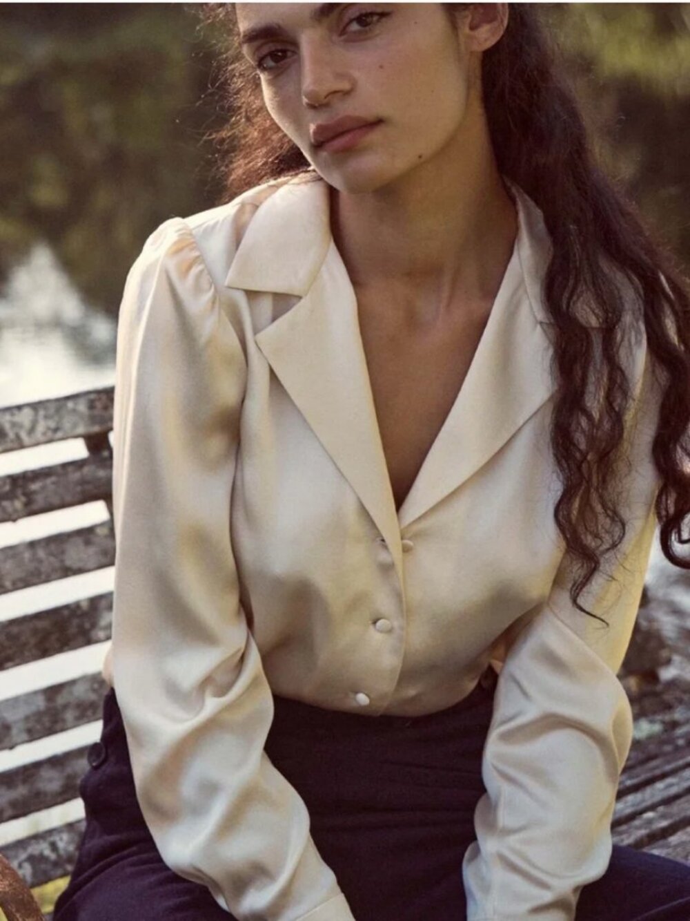 DÔEN Juliana Silk Top in Small